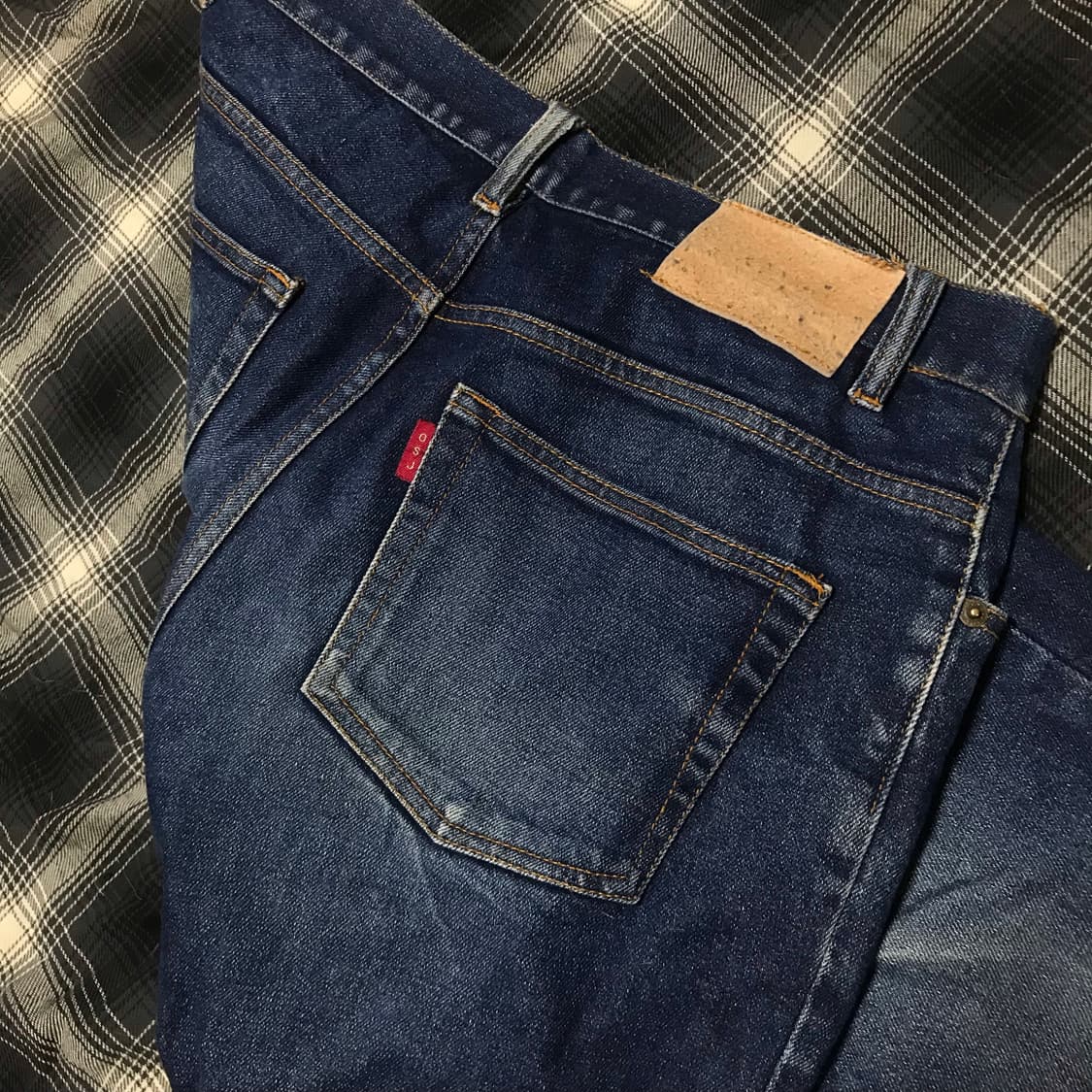 재팬 90s osj 와이드 스트레이트 핏 리얼 페이딩 중청 상품이미지4