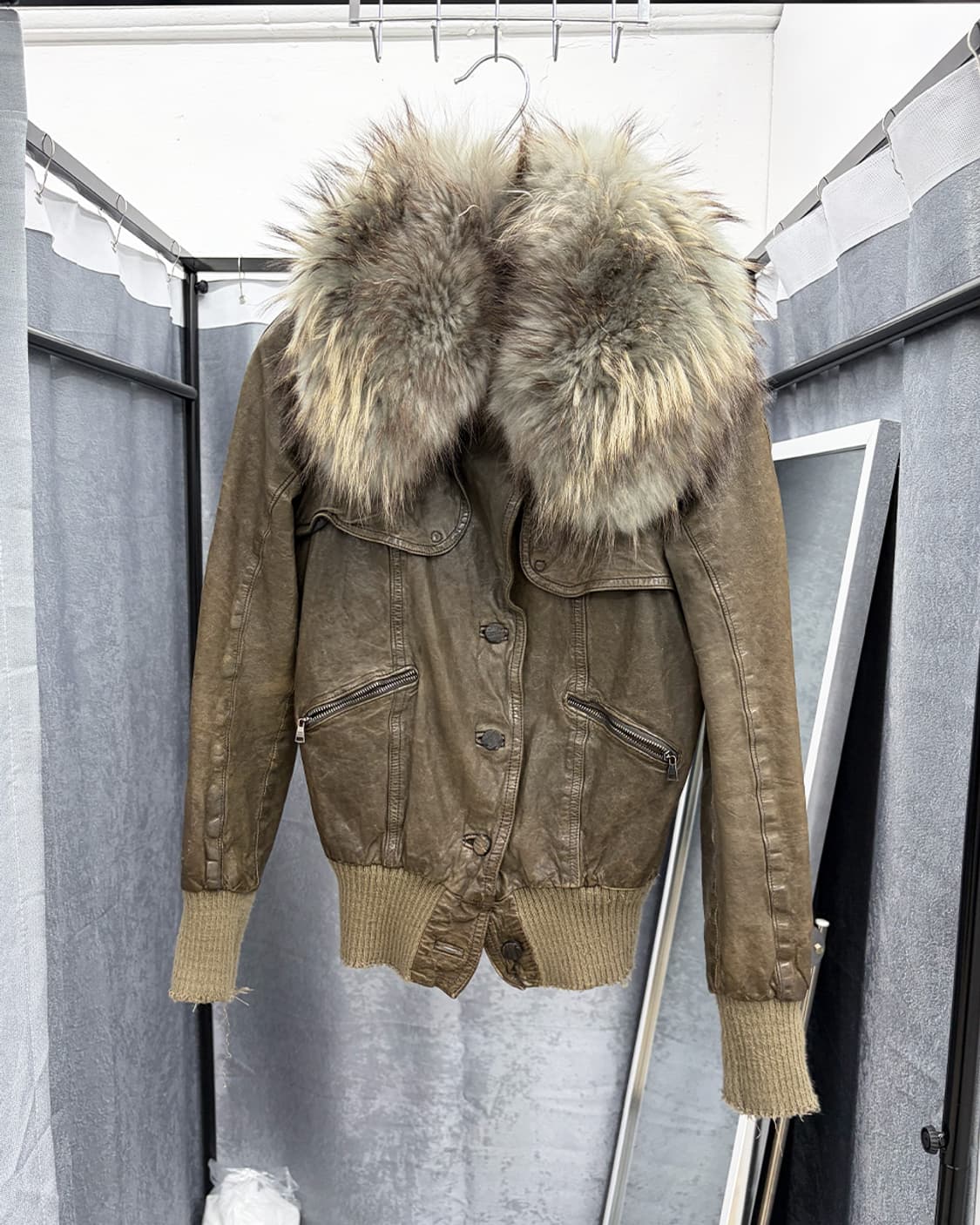 조르지오 브라토 퍼 트리밍 베라펠레 레더 자켓 상품이미지1