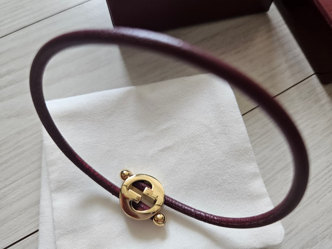 (정품) 구찌 에나멜 라운드 인터로킹 G 팔찌 상품이미지7