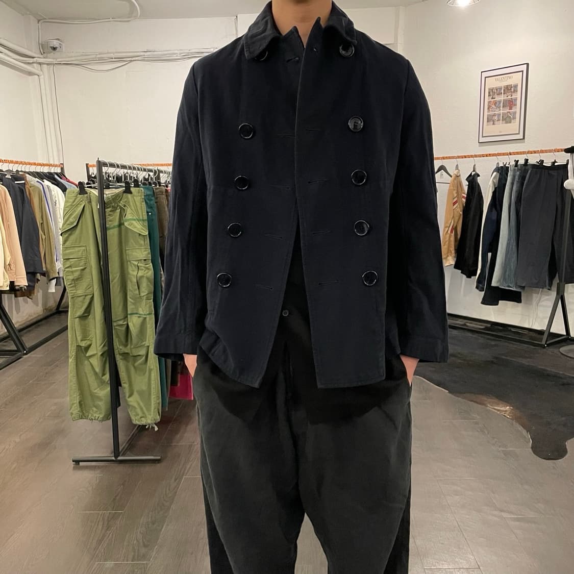 준야와타나베 맨 코튼 피코트 상품이미지4