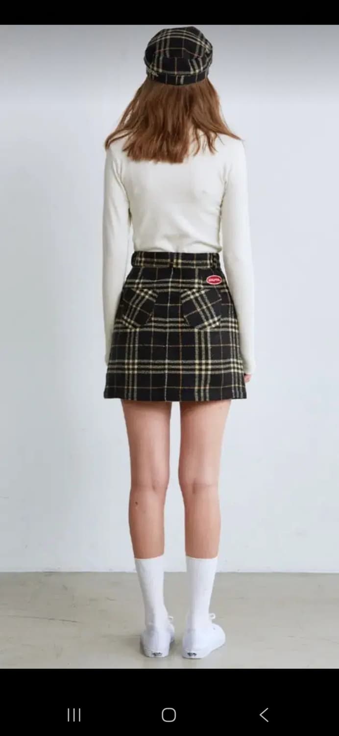 스컬프터 체크 스커트 상품이미지2