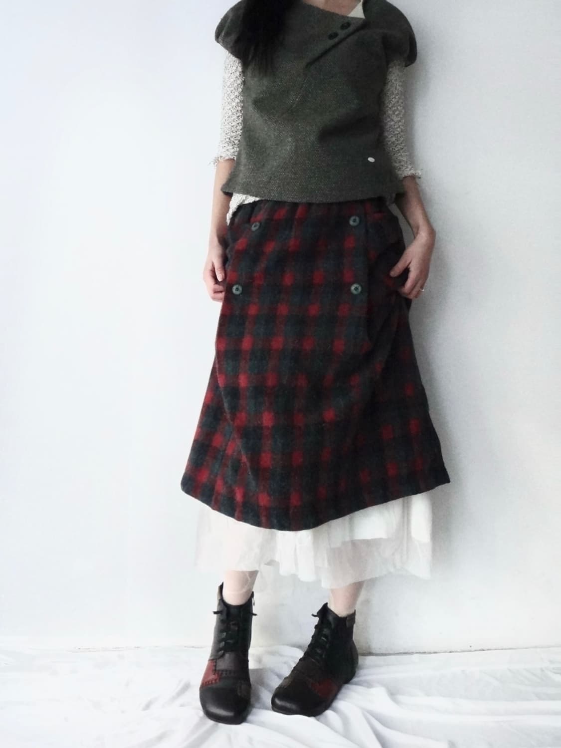 Sha milk banding skirt / white 상품이미지6