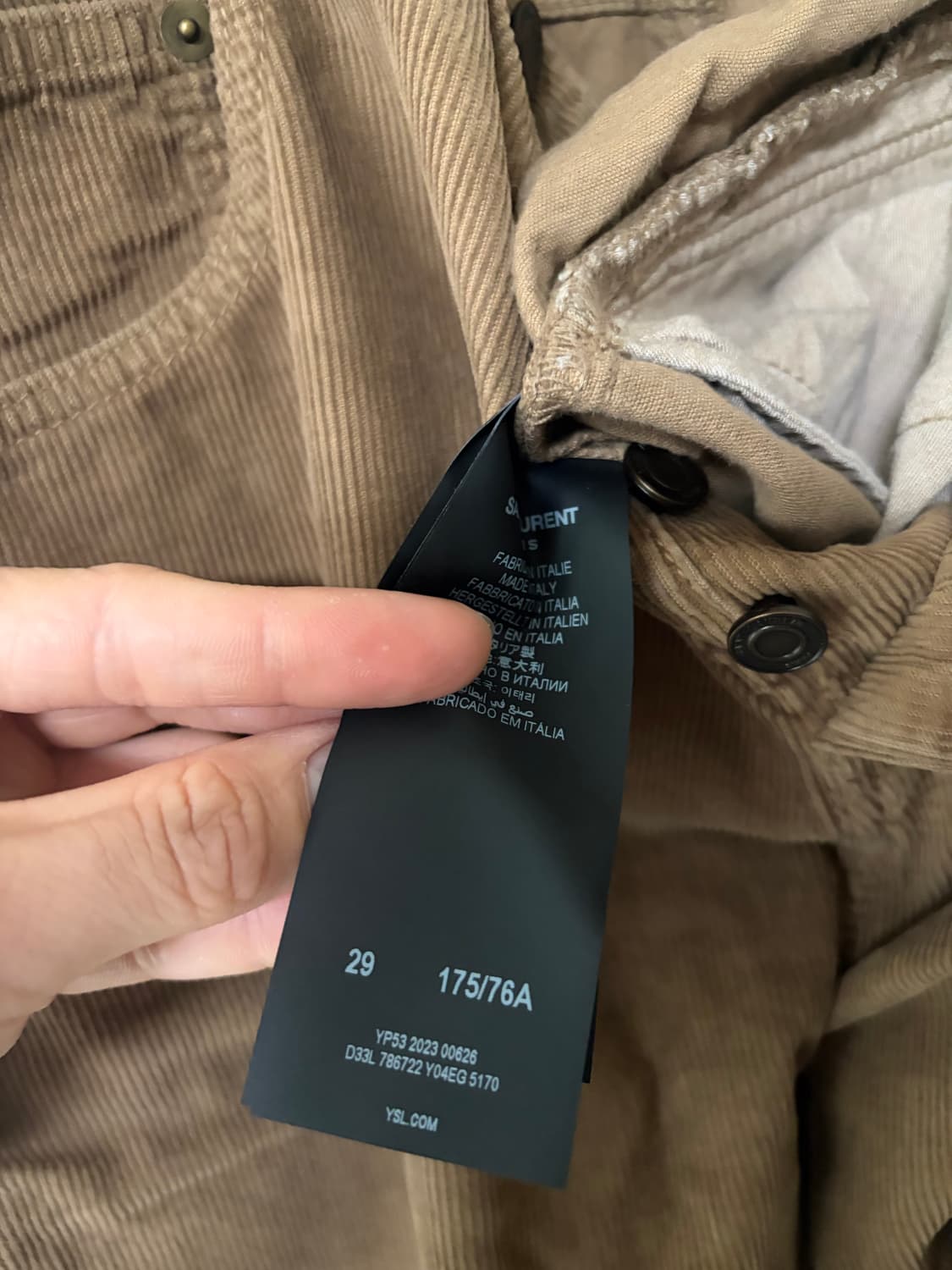 생로랑 / 코듀로이 팬츠 / 29 상품이미지9