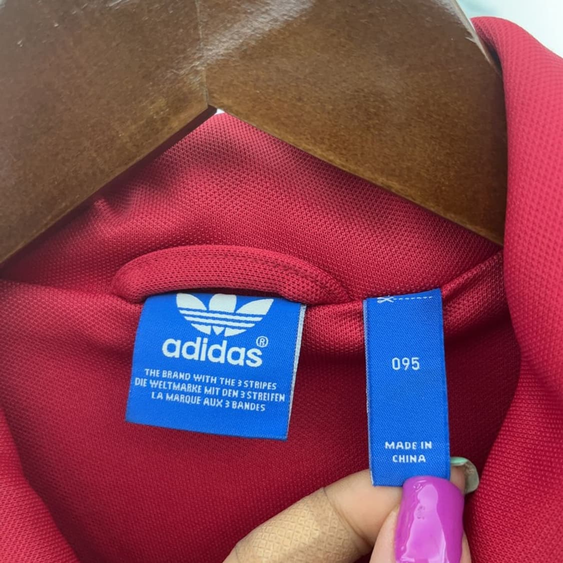 아디다스 00's Y2K 트랙탑 져지 다크핑크 집업 95 C06661 상품이미지5