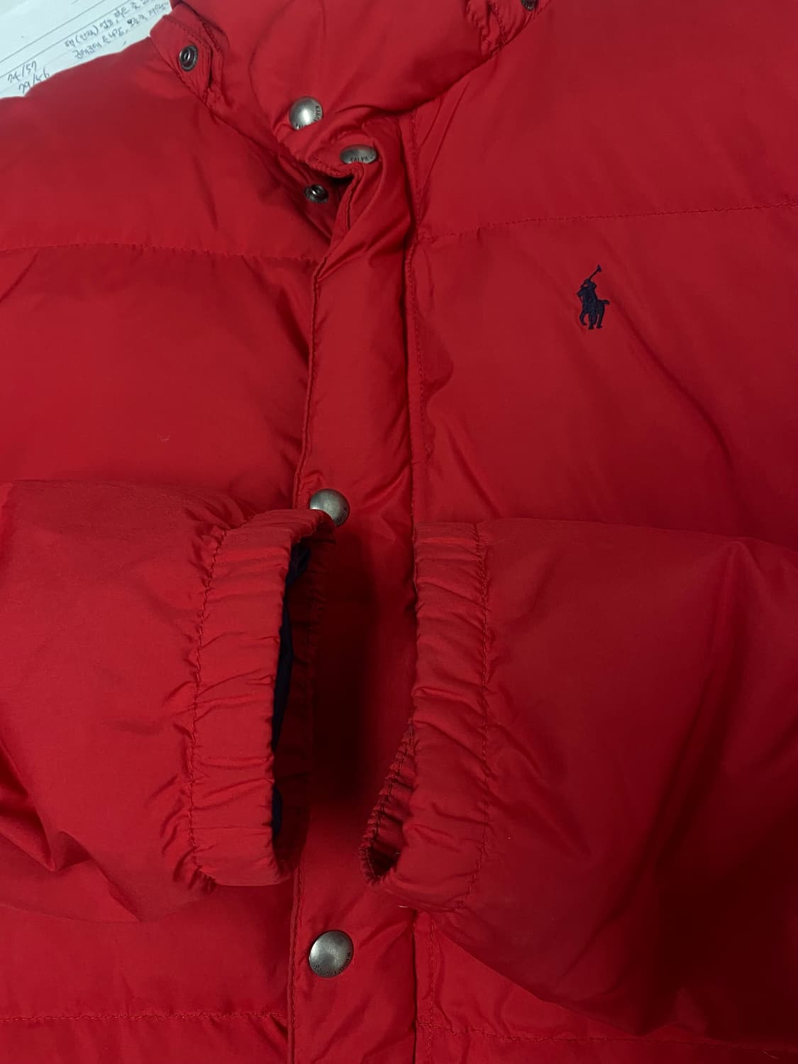 폴로 랄프로렌 레드 덕다운 푸퍼 패딩 M 상품이미지7