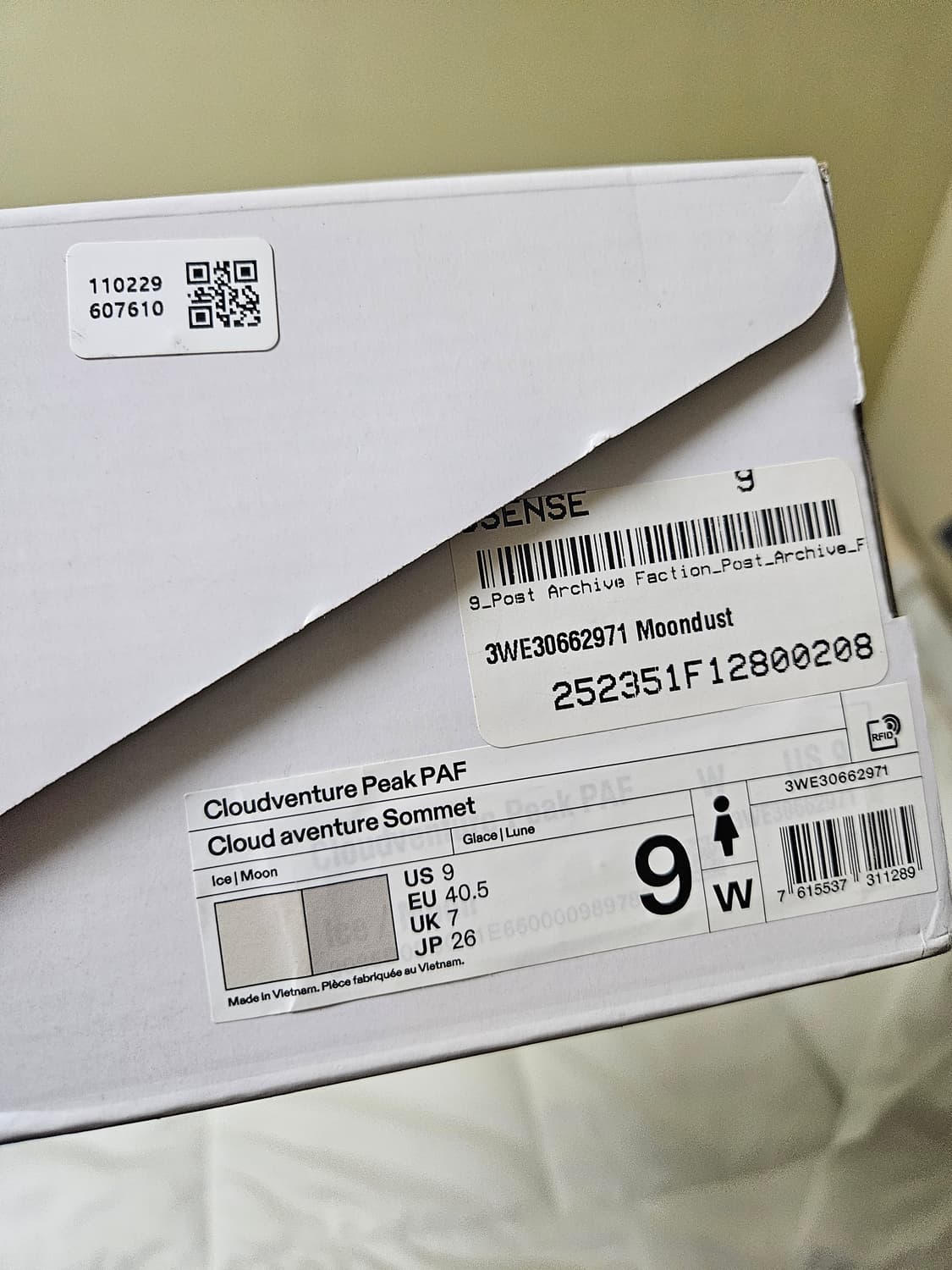 온러닝 파프 클라우드 벤쳐 피크 아이스문 w260사이즈 상품이미지4