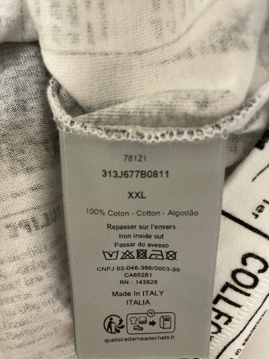 디올 뉴스페이퍼 프린트 티셔츠 상품이미지3