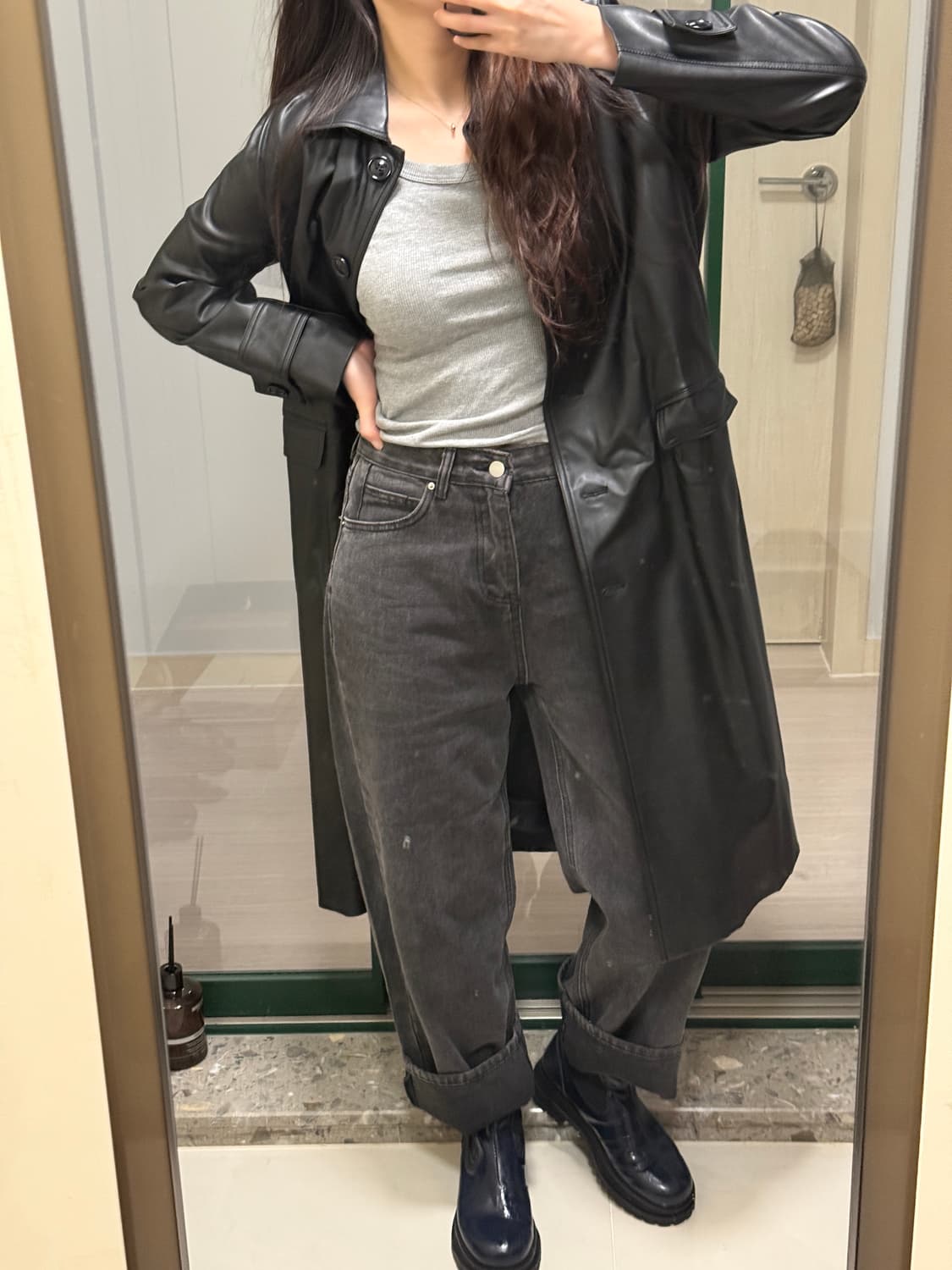 매그제이 레더 코트 상품이미지1