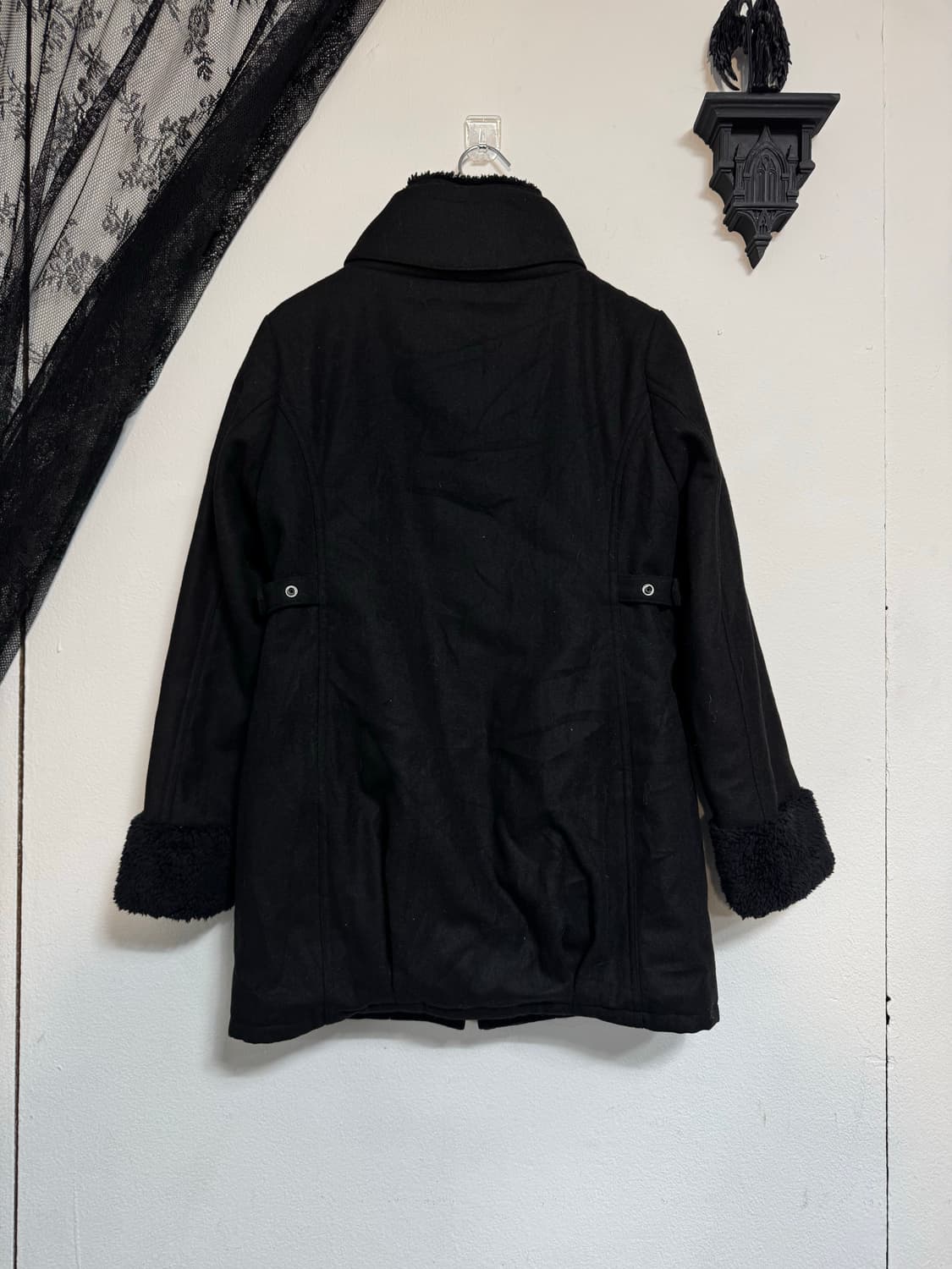 Buttoned Panel Black Jacket 상품이미지3