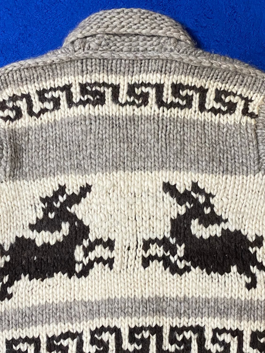 아메리칸 빈티지 캐나다 코위찬 인디언 베이지 니트 집업 상품이미지8