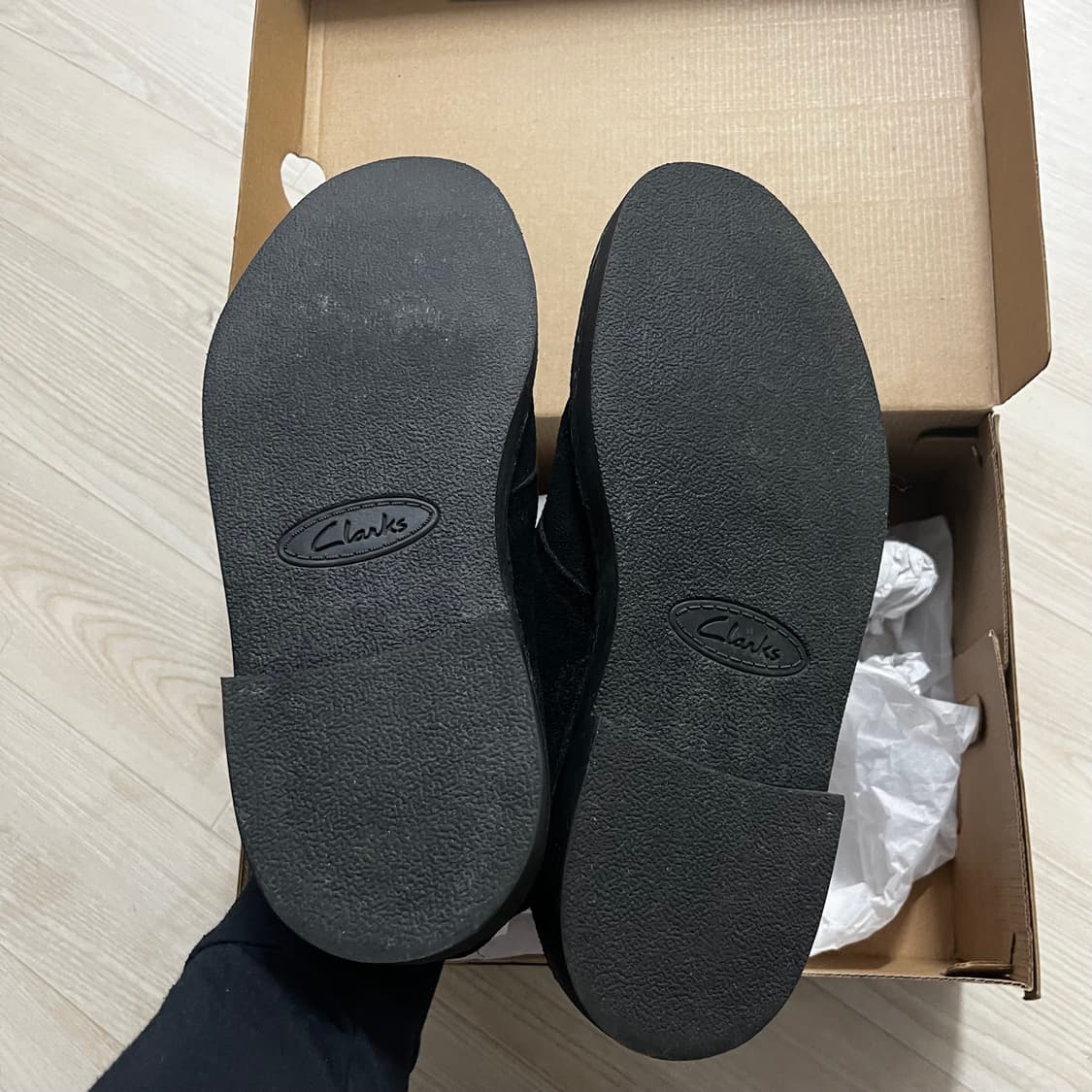 클락스 부시에이커 데저트부츠 260 와이드 블랙 상품이미지2