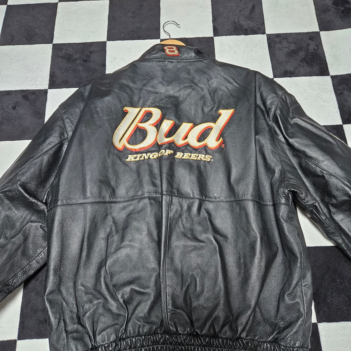 빈티지 나스카 버드와이저 레이싱 레더자켓 XL 데일 언하트 주니어 상품이미지2