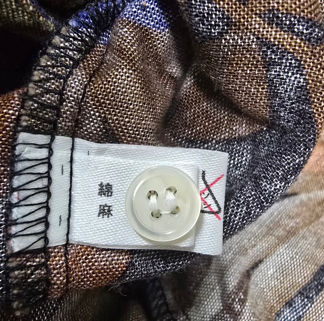 Vintage ITALY Modigliani 린넨 믹스 셔츠 상품이미지4