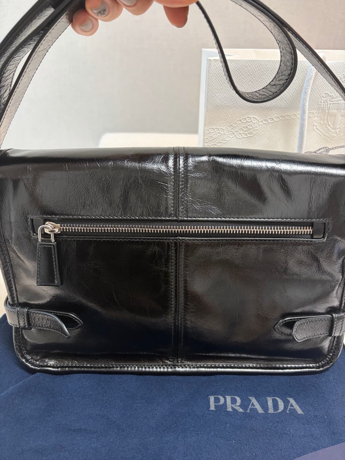 프라다 레더 숄더백 상품이미지7