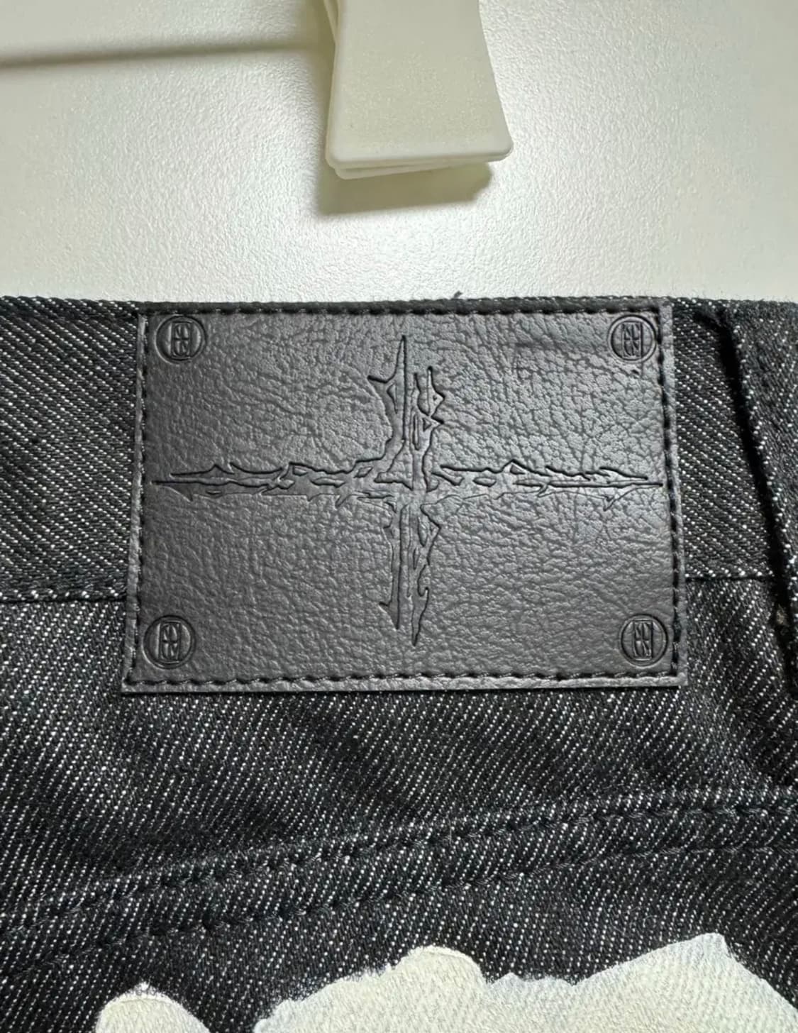 [L size] 낫포너드 드립 로고 블랙 데님 상품이미지3