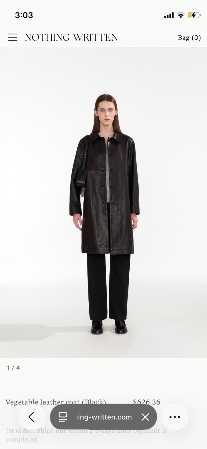 낫띵리튼 레더코트 상품이미지1