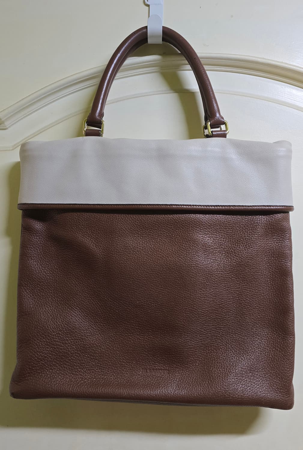 질 샌더 투톤 가죽 토트백 상품이미지1