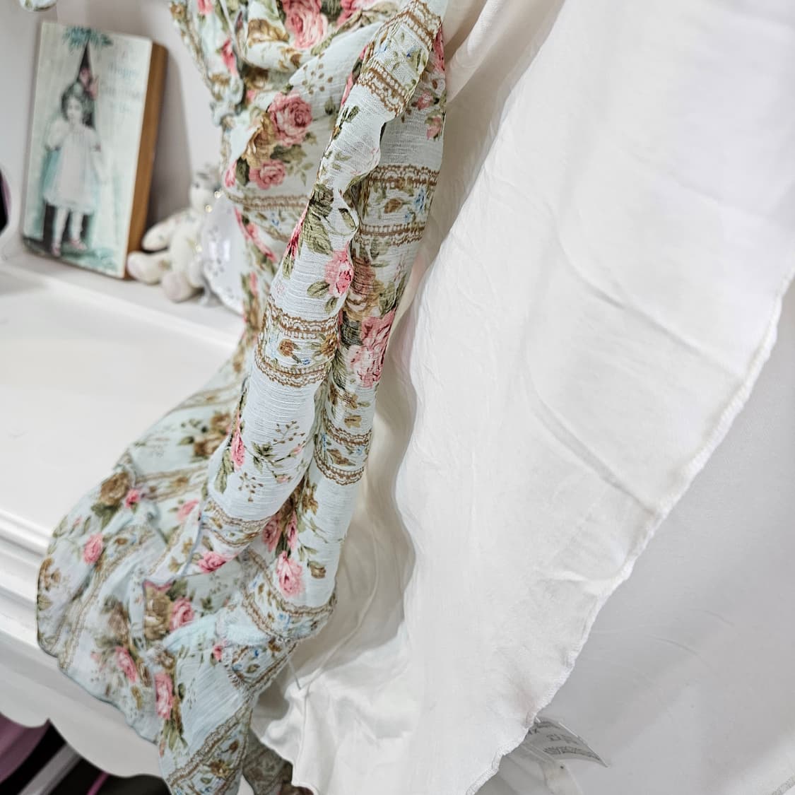 디어리  민트 로즈 플로럴 리본 원피스 상품이미지9