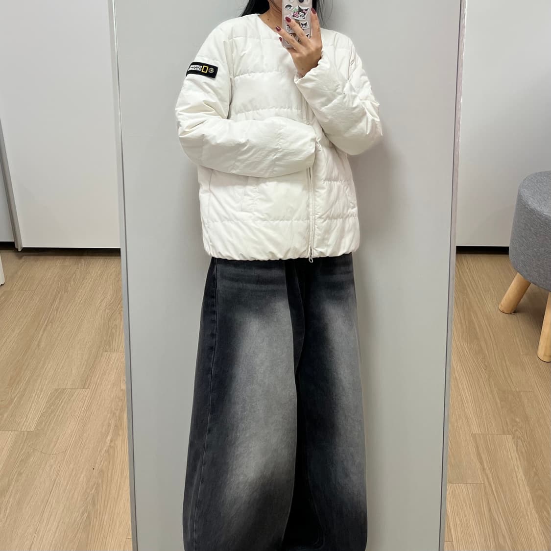 내셔널 지오그래픽 헤론 U넥 아이보리 경량 패딩 상품이미지2