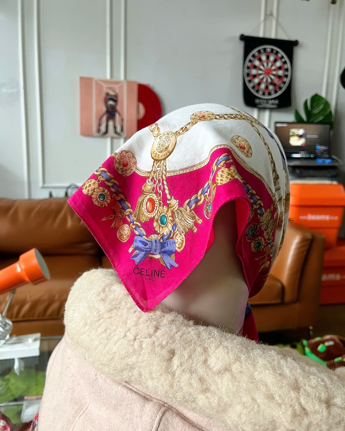 70-80s Old CELINE Archive Bandana Scarf 상품이미지5