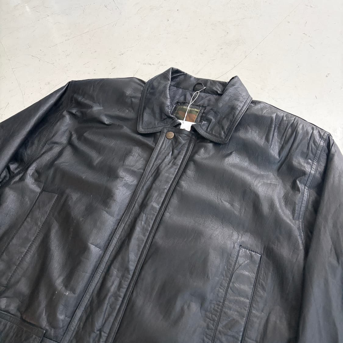 올드 유니클로 빈티지 소가죽 자켓 L 상품이미지4