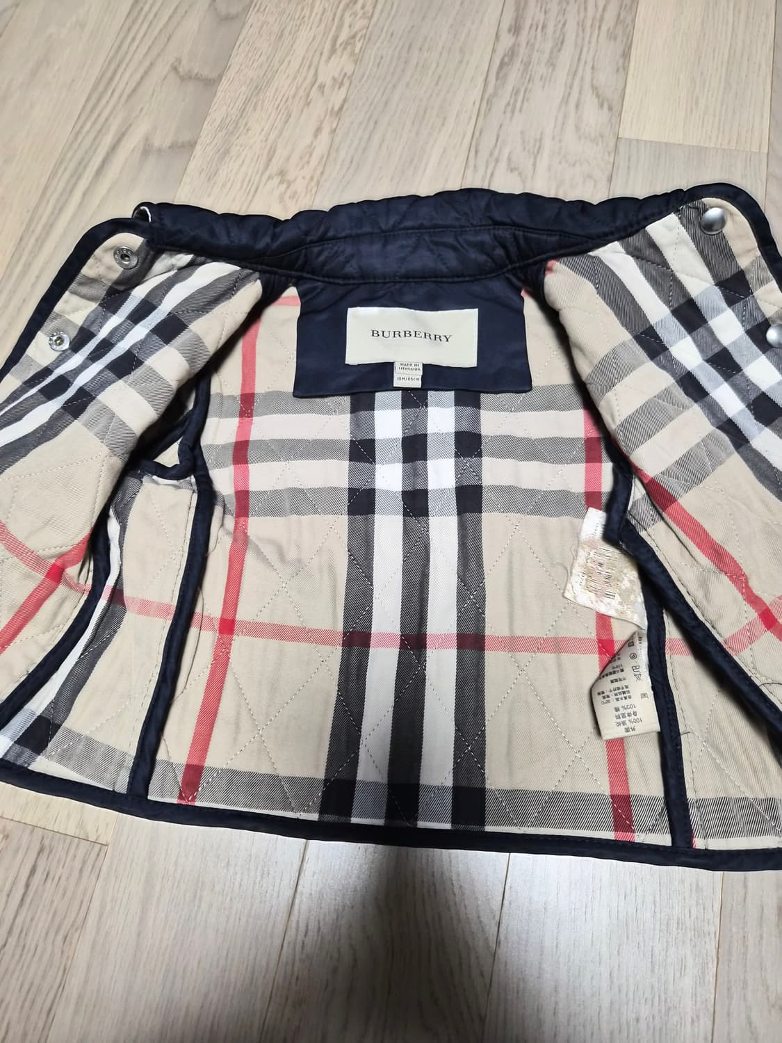 버버리키즈 퀄팅자켓 18M 상품이미지3