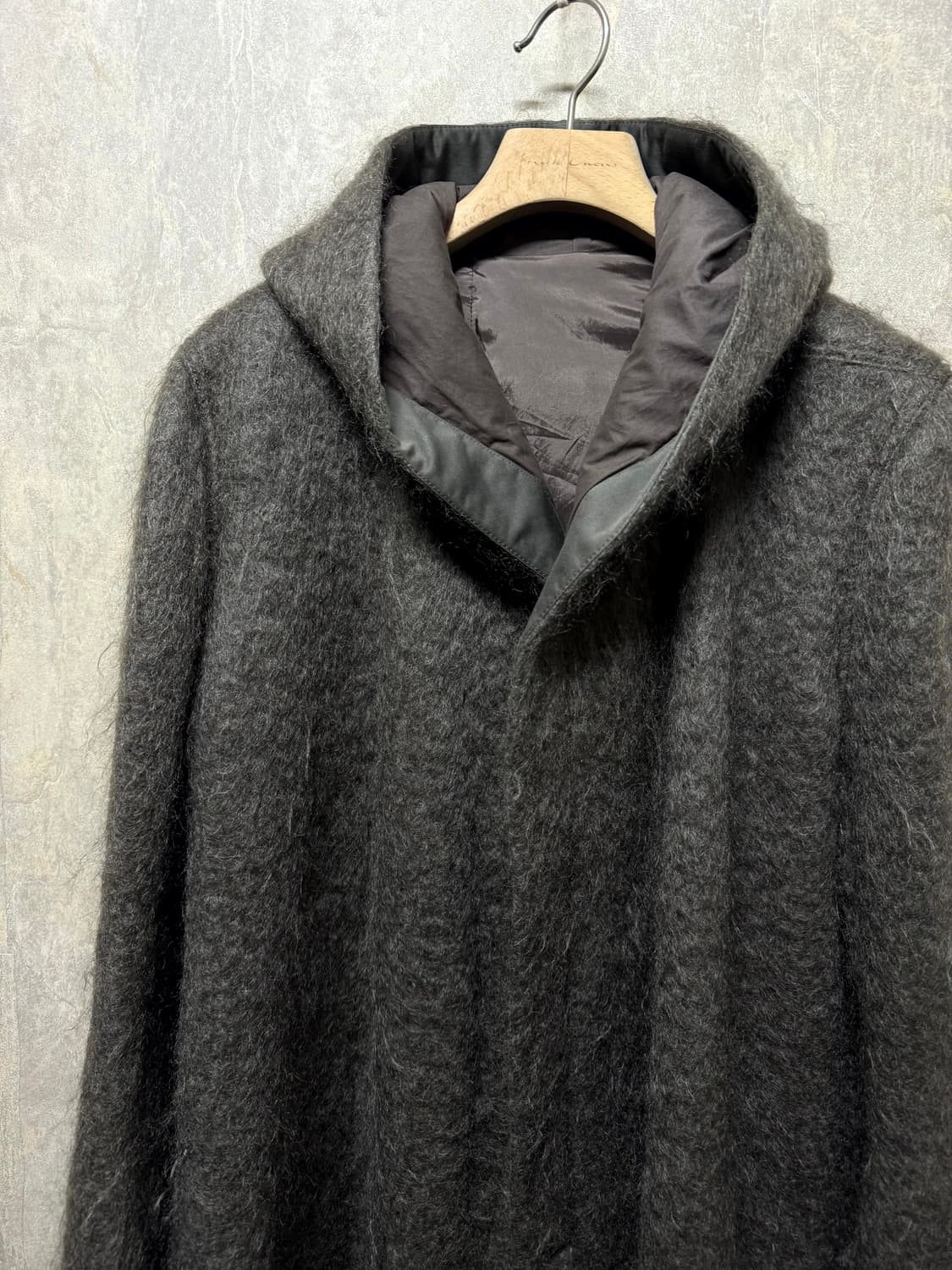 50 / Rick Owens 릭오웬스 모헤어 후드 코트 상품이미지3