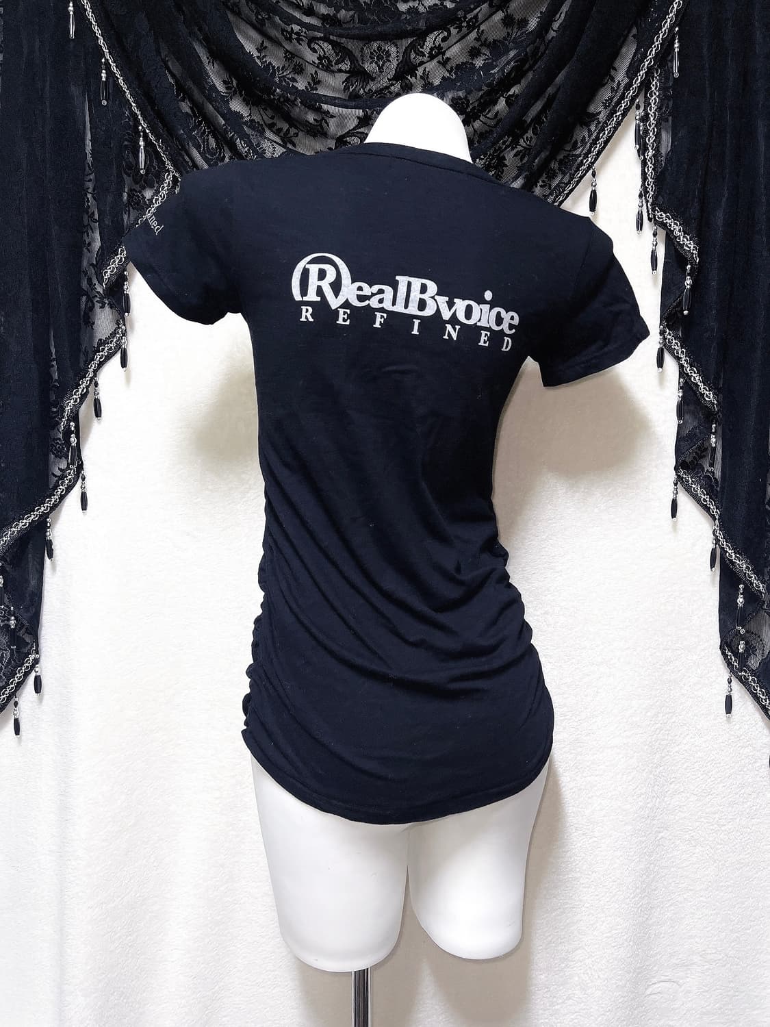 y2k 와투케 고스펑크 오네갸루 00s 다이아깔 셔링 반팔탑 섹시 핀터 상품이미지6