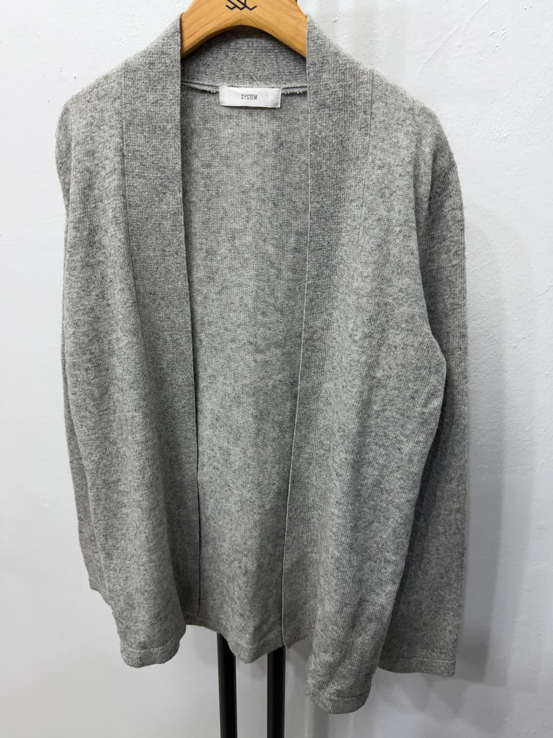 정품) SYSTEM 시스템 한섬 회색 가디건 90F 상품이미지3