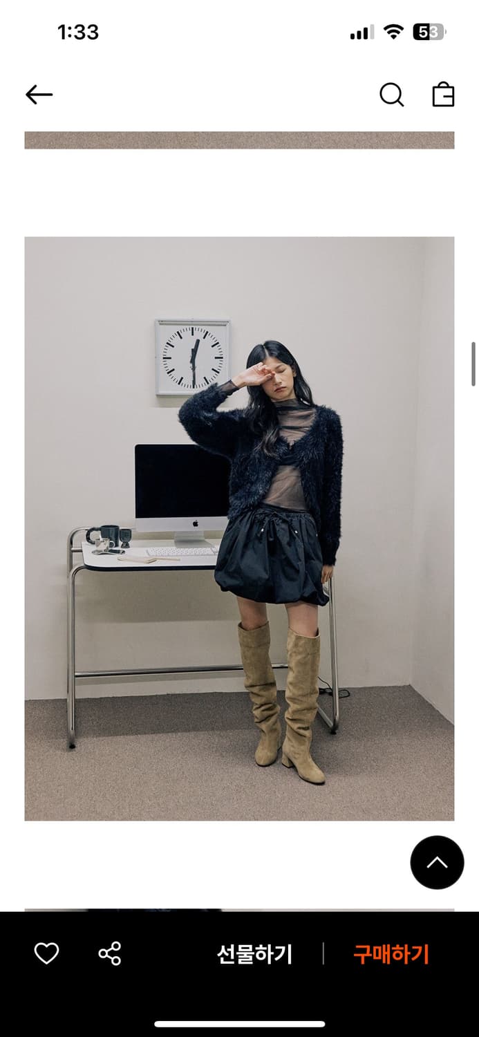 The JOHI 스웨이드 롱 부츠 상품이미지4