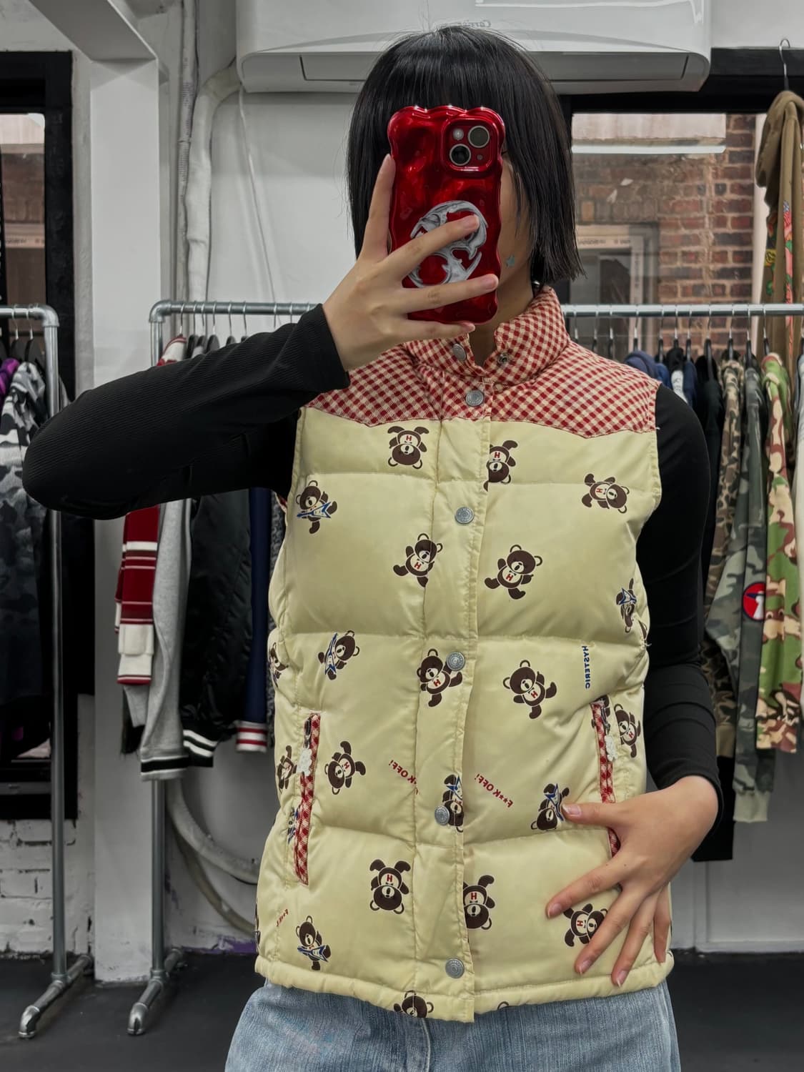 히스테릭 글래머 퍽베어 조끼 패딩 상품이미지4