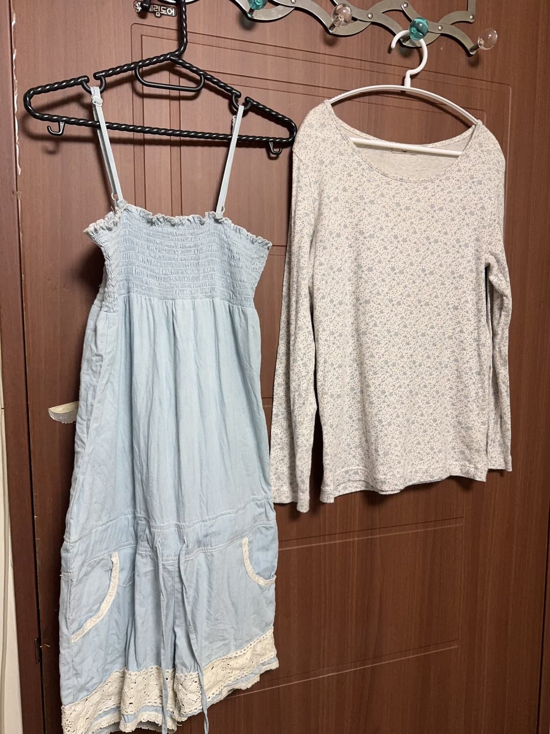 모리걸 하구미 헤이세이 일본 빈티지 점프수트 레이스 눈꽃 도트 이너티 상품이미지2