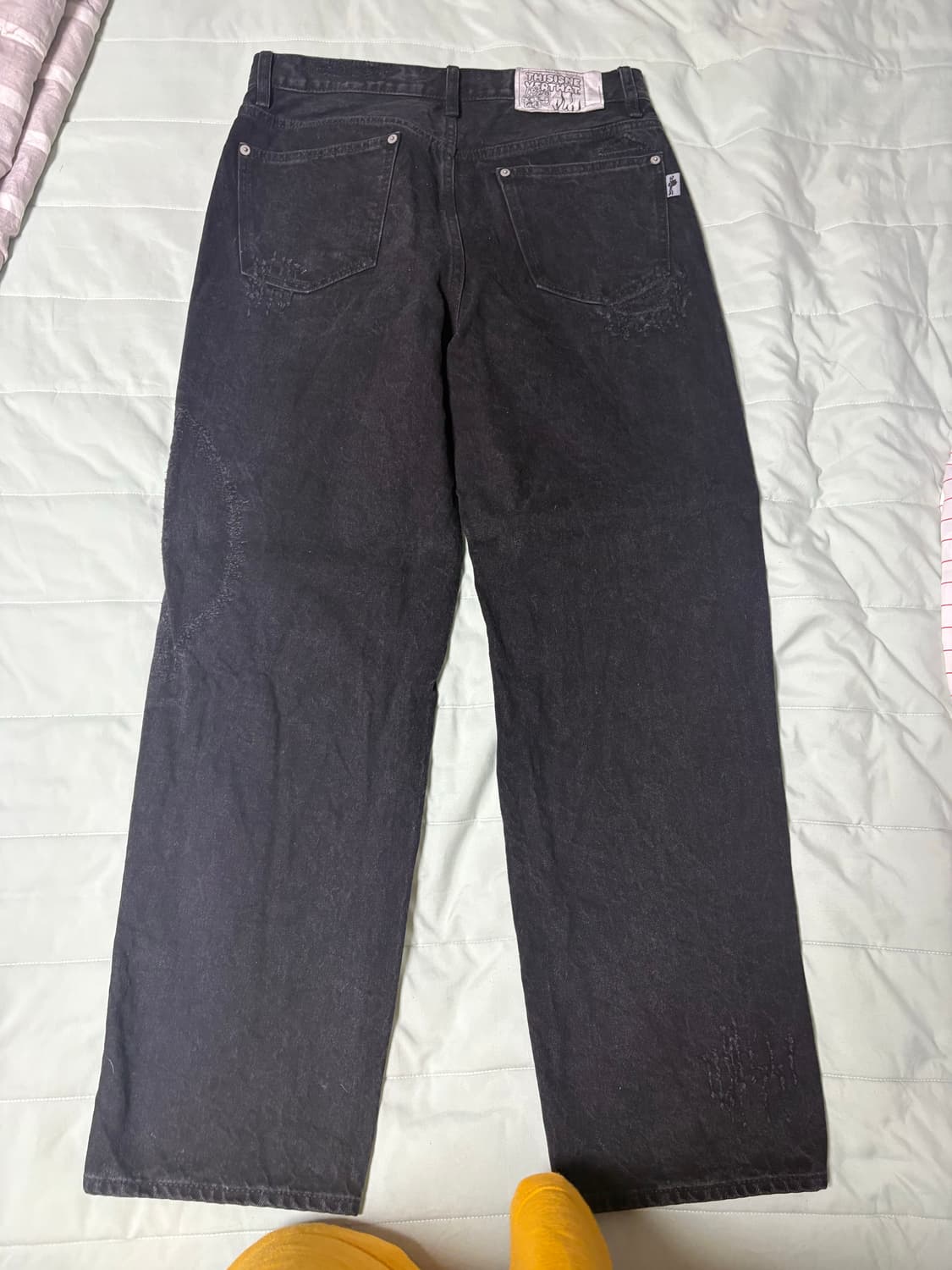 디스이즈네버댓 x 펠릭스 더 캣 데미지드 진 블랙 상품이미지3