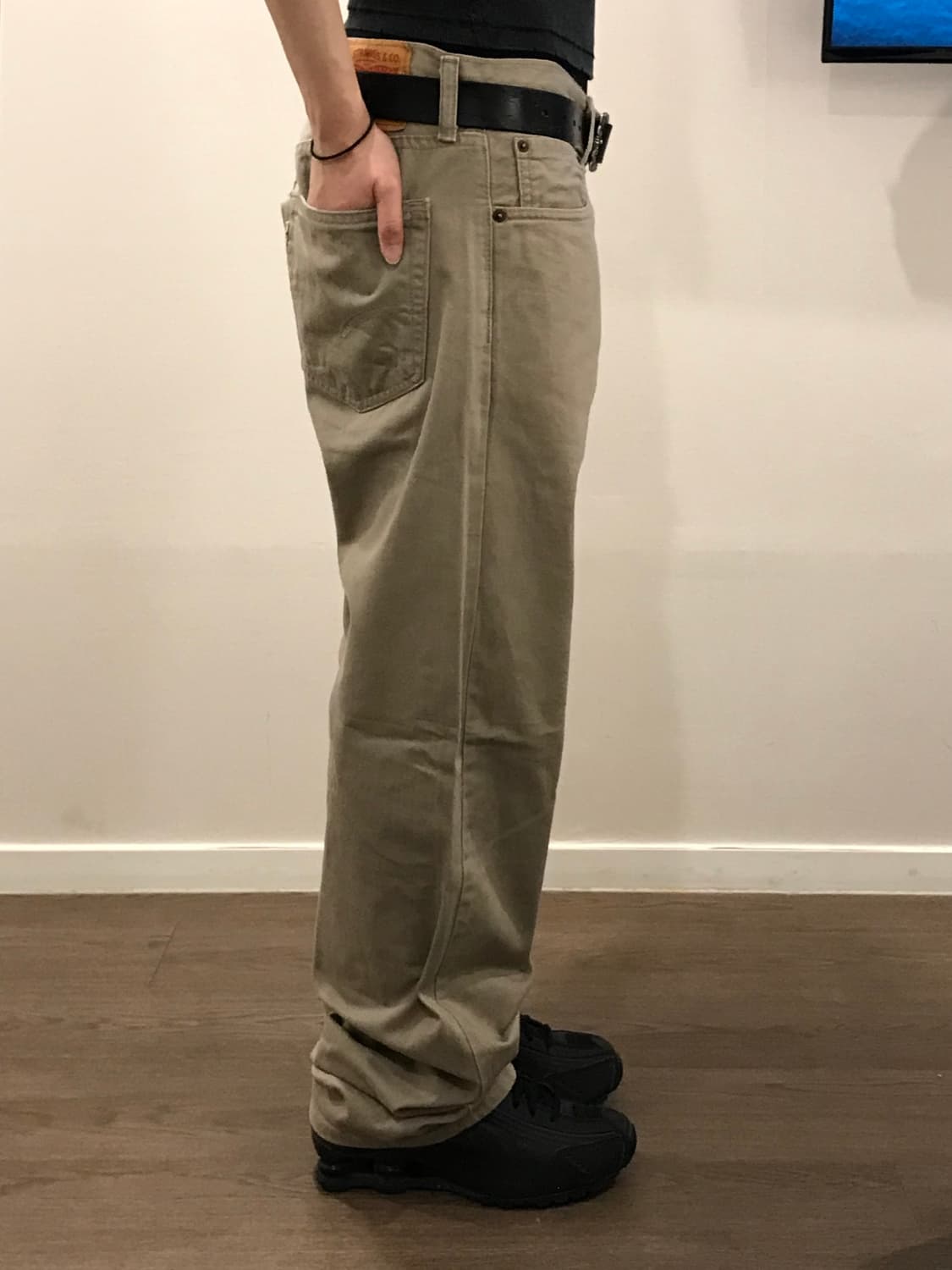 리바이스 505 화이트탭 34/32 베이지 팬츠 상품이미지4