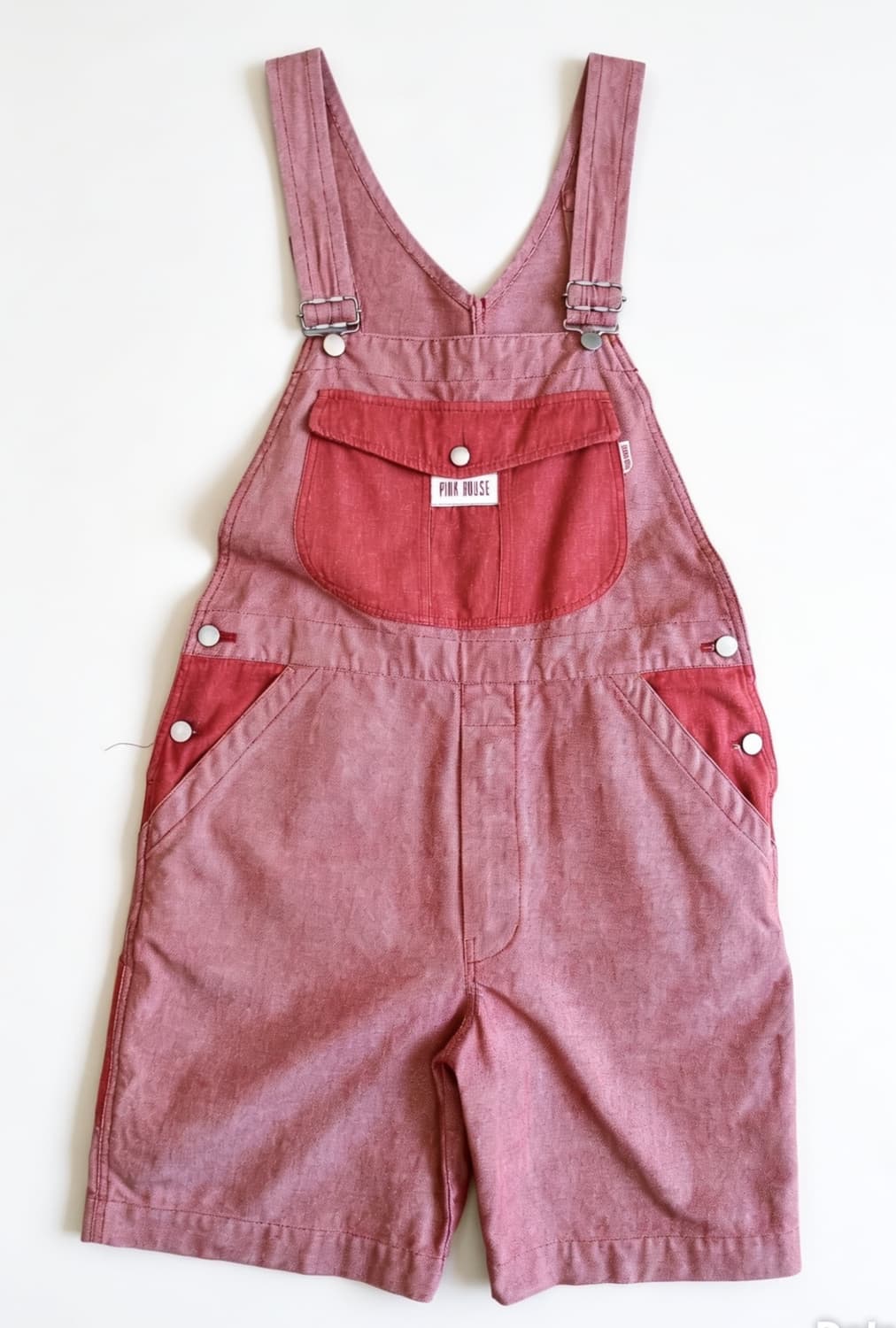 PINK HOUSE 베어 자수 오버롤 (Red) 상품이미지1