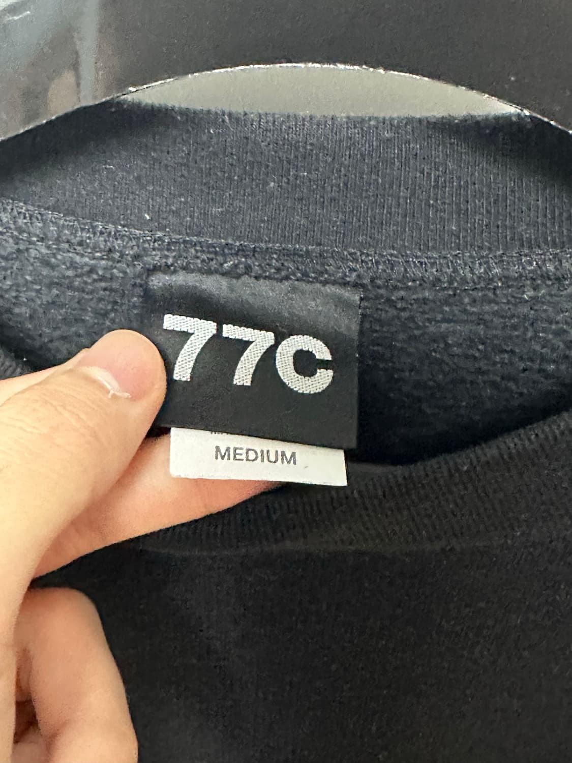 77c 스웻 블랙 M 상품이미지3