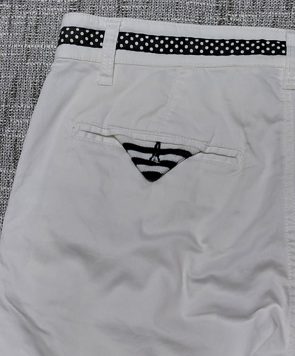 [M] 빔즈 하트(BEAMS HEART) 도트 포인트 화이트 반바지 상품이미지8