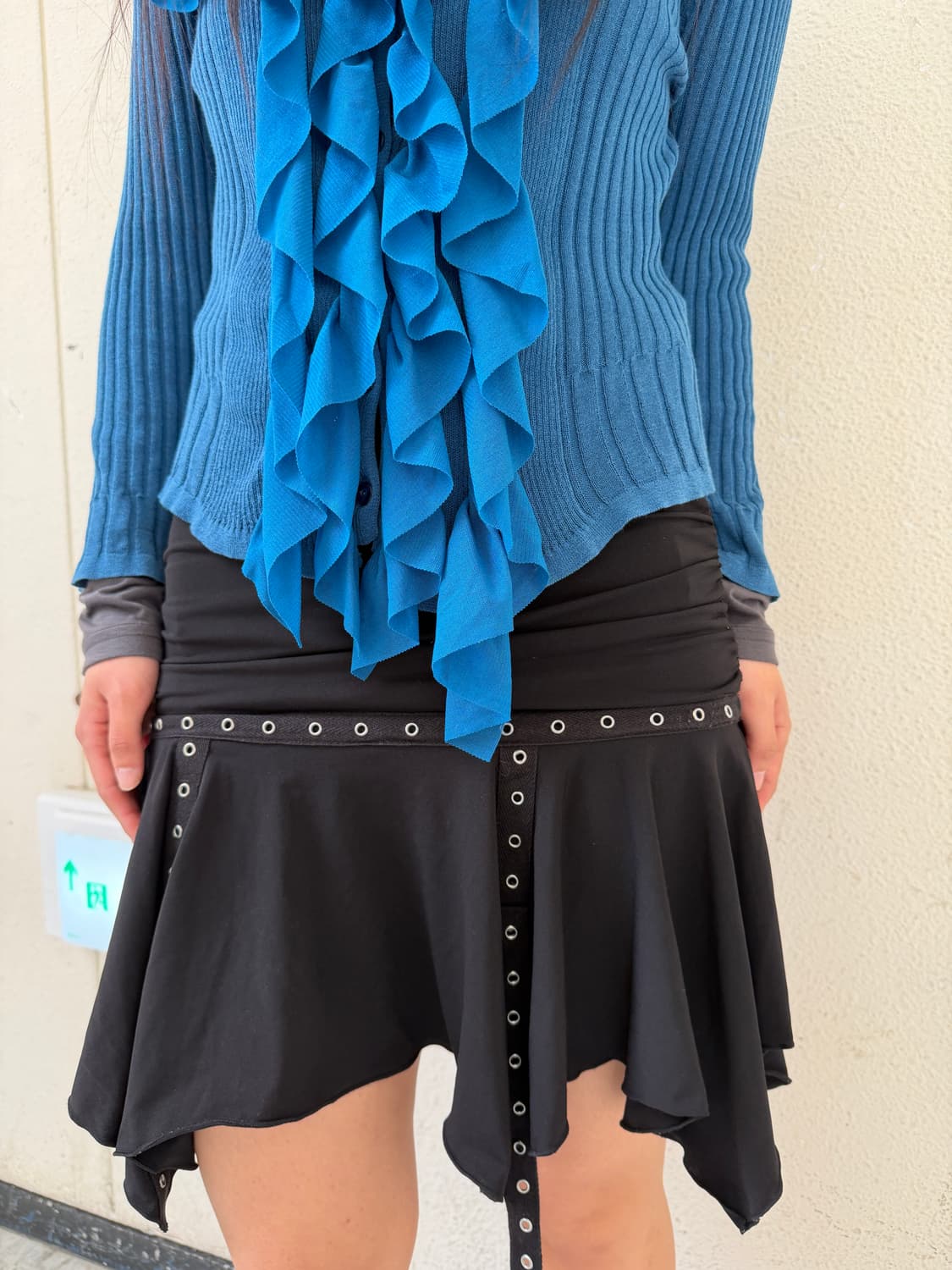 Japanese shirring eyelet flared skirt 상품이미지2