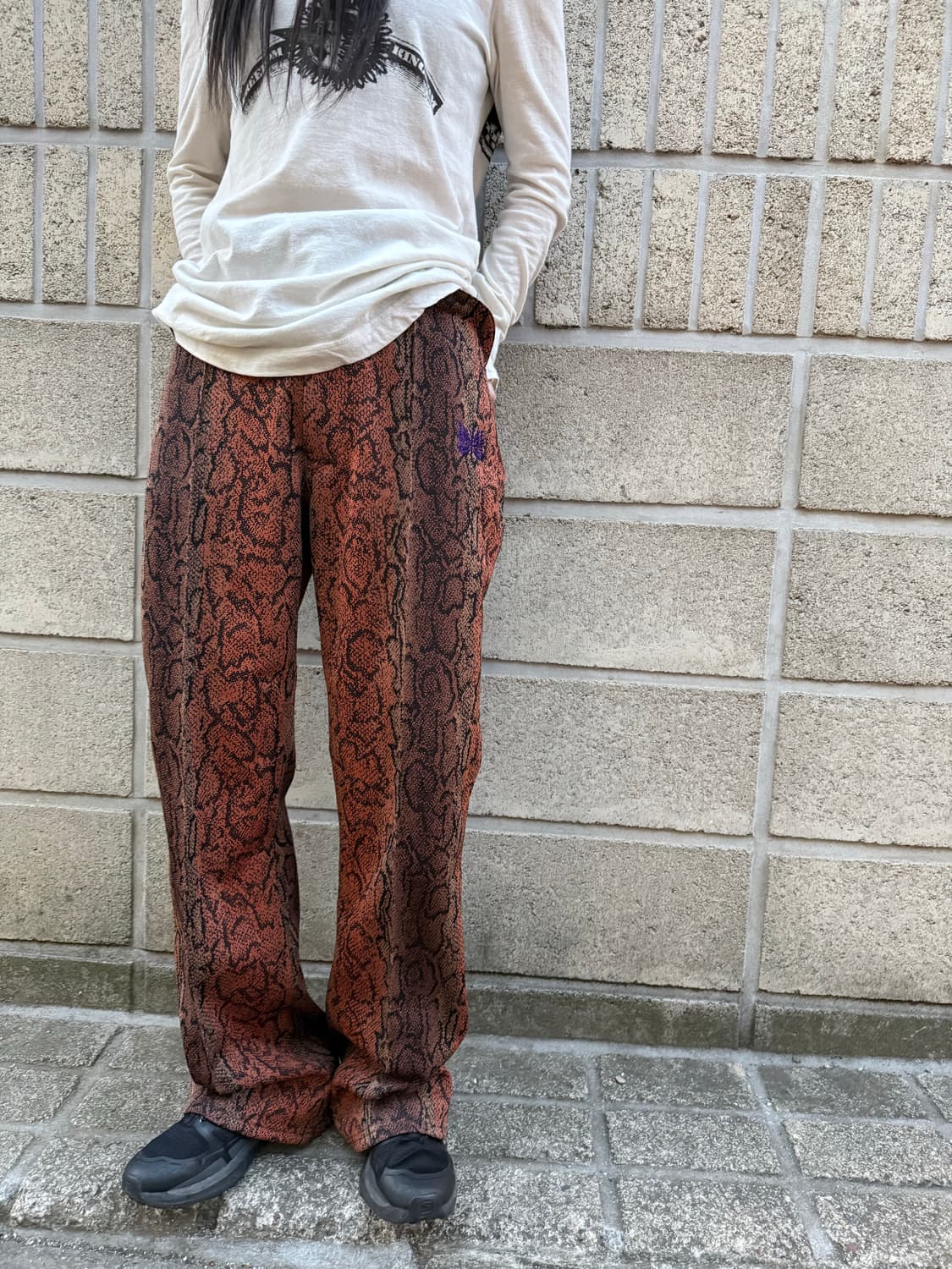 니들스 파이톤 패턴 스트레이트 트랙팬츠 상품이미지8