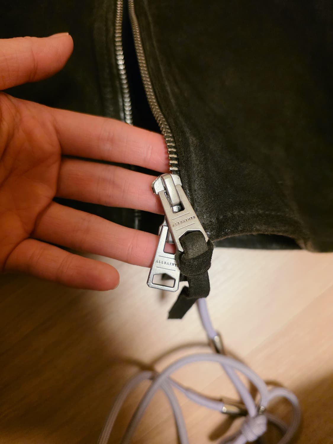 올세인츠 블랙 양가죽자켓 상품이미지6