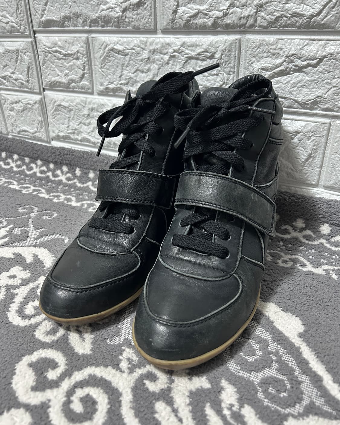 Ash 아쉬 올 레더 보위 히든 웨지힐 스니커즈 상품이미지2