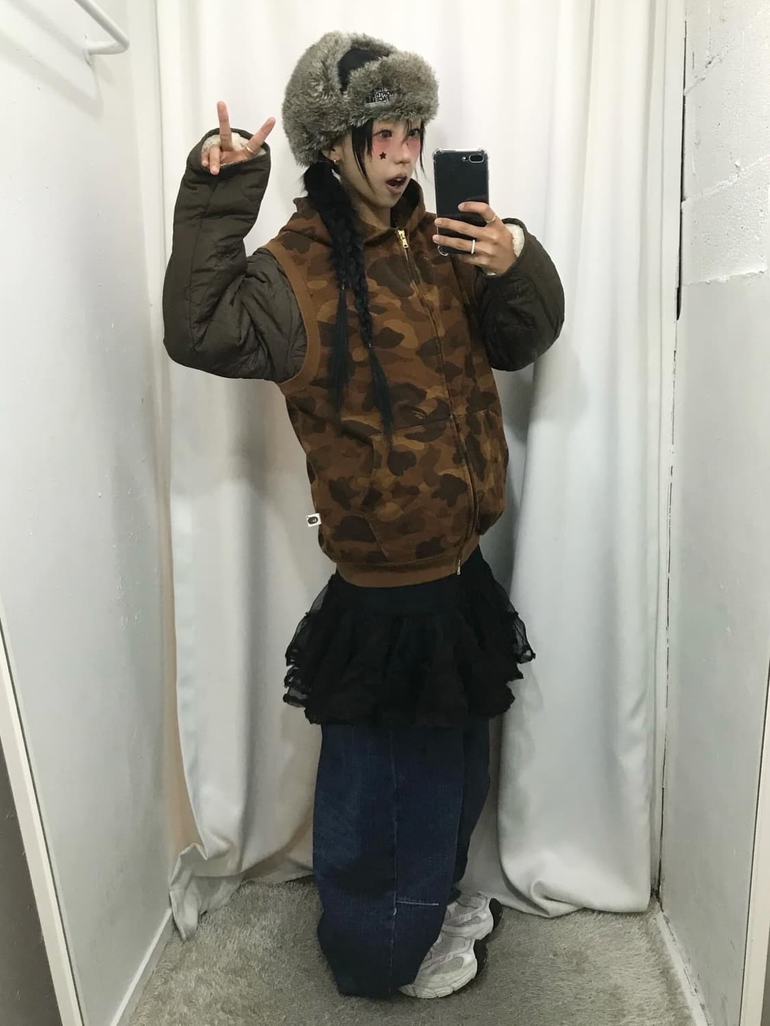 Bape Brown Camouflage Hood Vest 상품이미지2