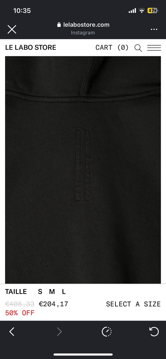 Rick owens DRKSHDW oversized hoodie [L] 상품이미지2