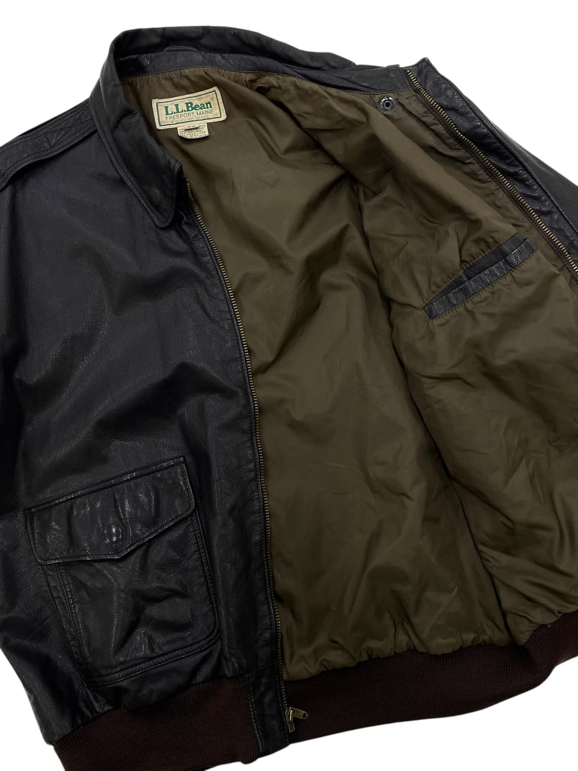 1992s 엘엘빈 타입A-2 레더 자켓 상품이미지7