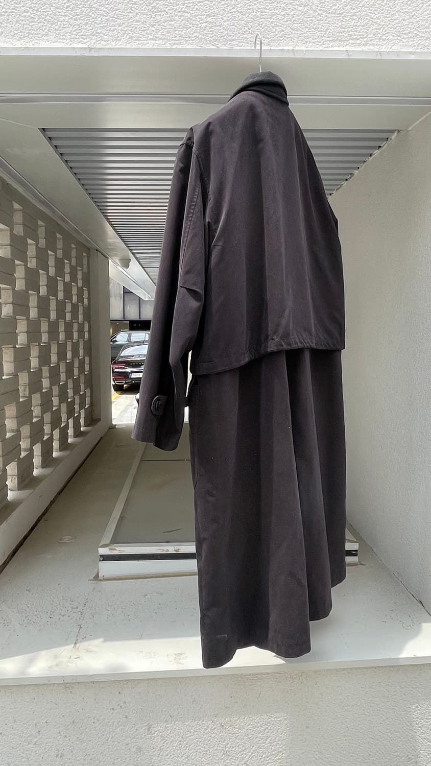 Italian Tailored Layered Collar Long Tre 상품이미지3