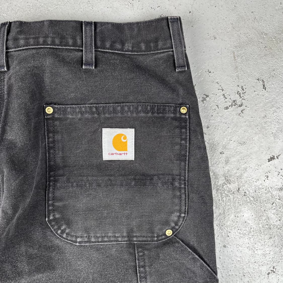 빈티지 칼하트 더블니 블랙 그레이 워크팬츠 B01  상품이미지7