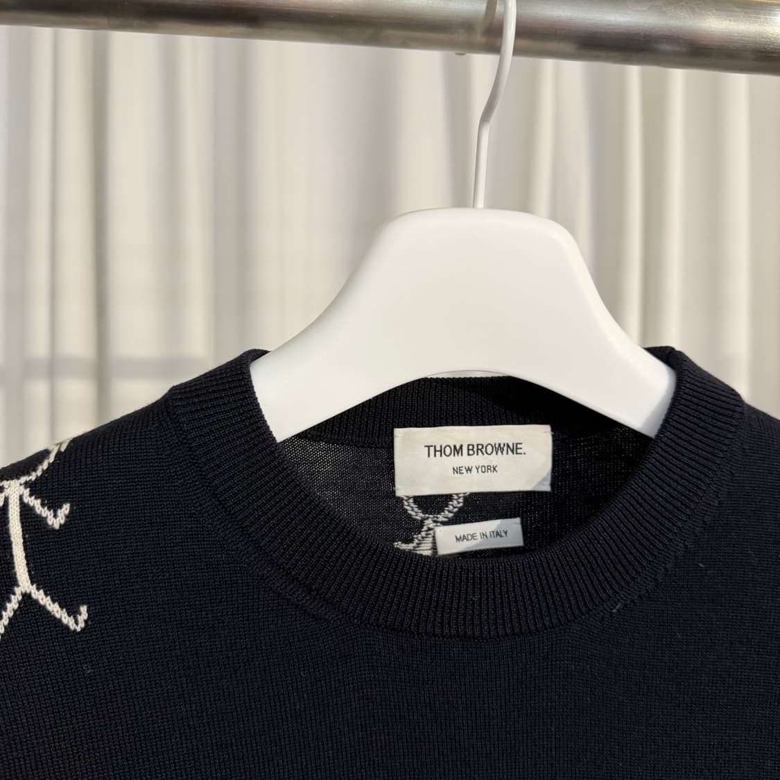 (1) 톰브라운 사선완장 미스터 톰 메리노 울 니트  상품이미지3