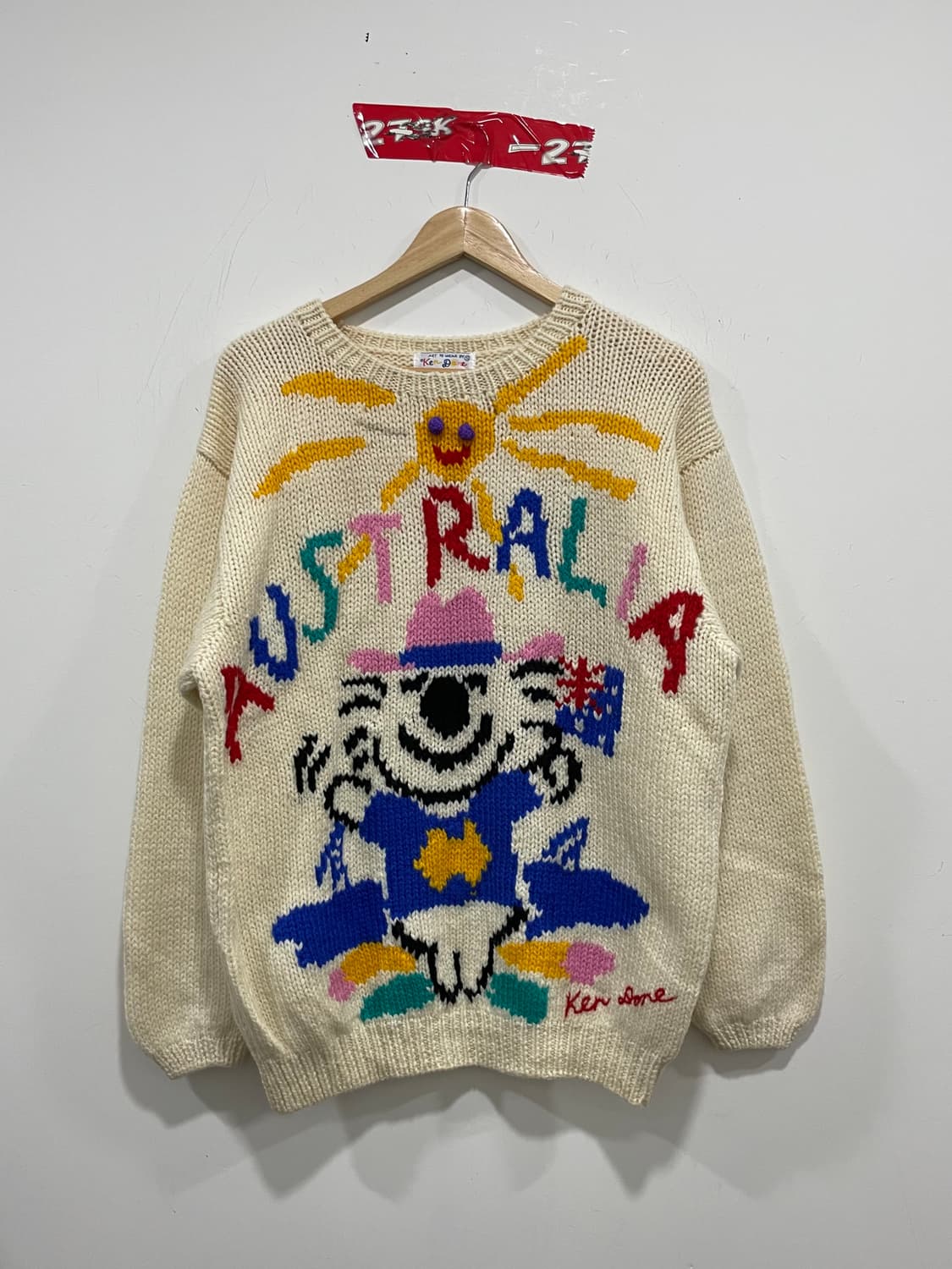 (빈티지) 레어 90‘s Ken Done 켄 돈 코알라 울 핸드니트 상품이미지2