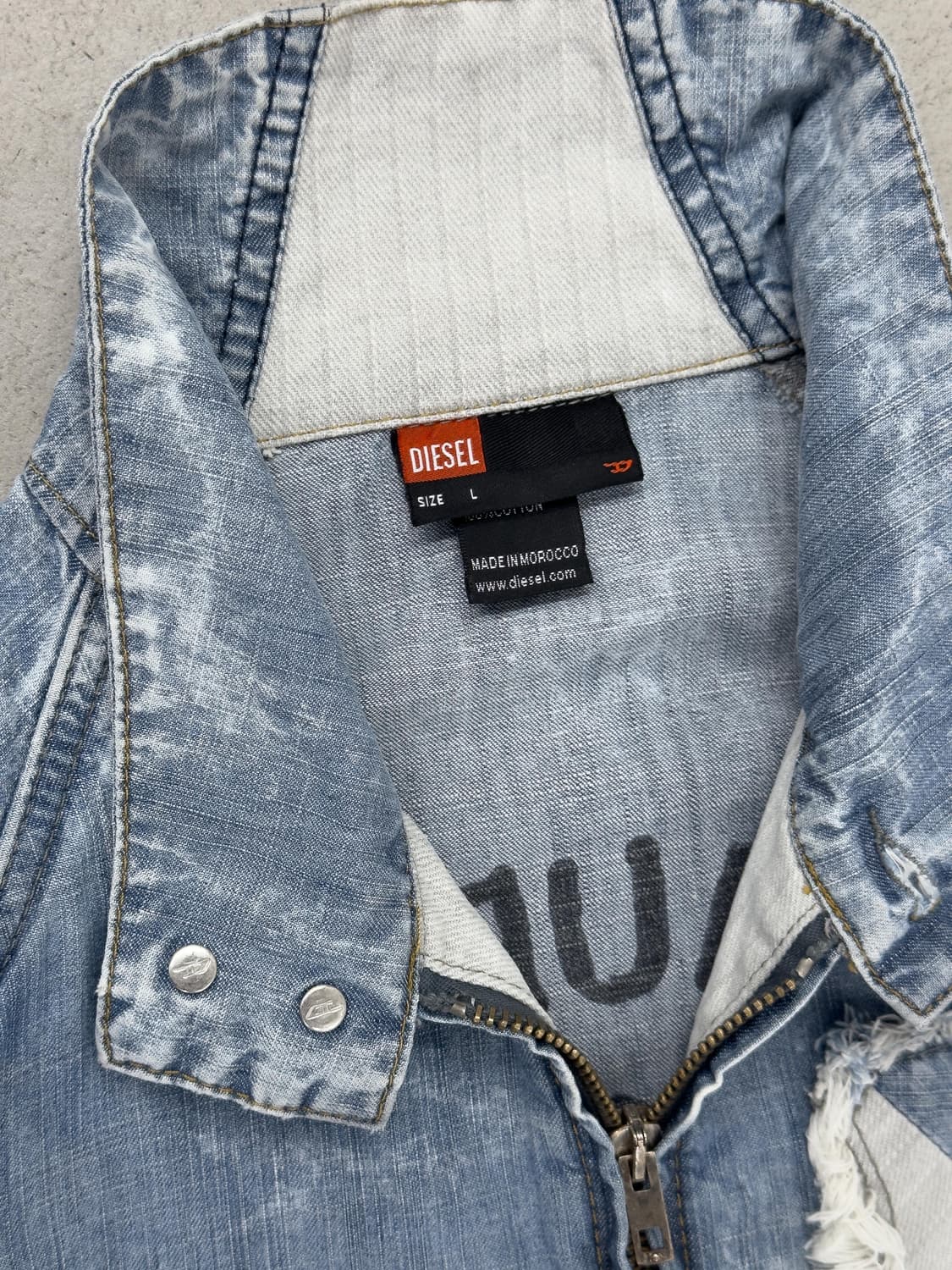 디젤 워시드 해링턴 블루종 상품이미지4