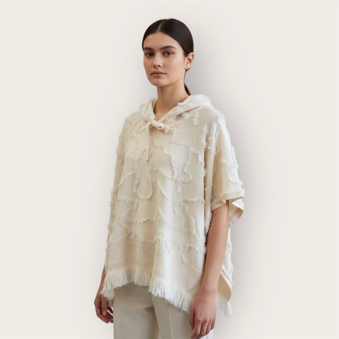 .XS/ 크리스찬 디올 캐시미어 디스 후디드 케이프 상품이미지1